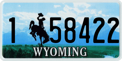 WY license plate 158422