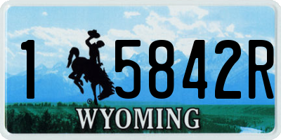 WY license plate 15842R