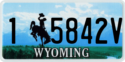 WY license plate 15842V