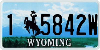 WY license plate 15842W