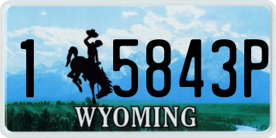 WY license plate 15843P