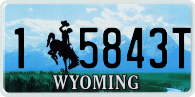 WY license plate 15843T