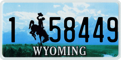 WY license plate 158449
