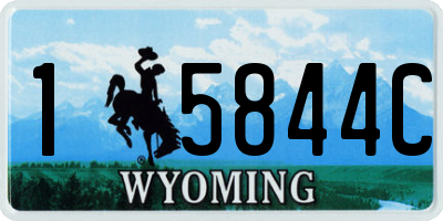 WY license plate 15844C