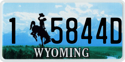 WY license plate 15844D