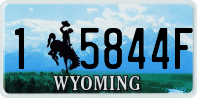 WY license plate 15844F