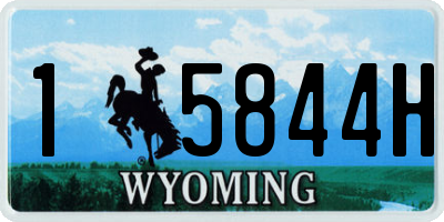 WY license plate 15844H
