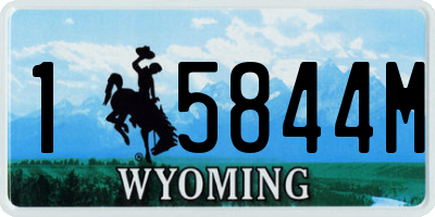 WY license plate 15844M