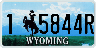 WY license plate 15844R