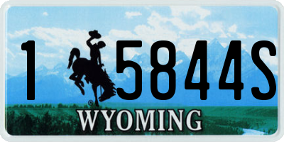 WY license plate 15844S