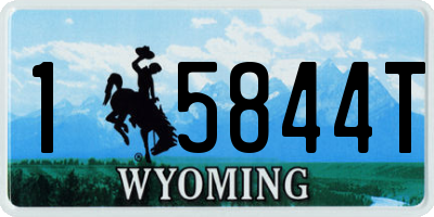 WY license plate 15844T