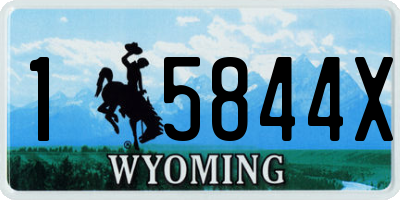 WY license plate 15844X