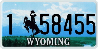 WY license plate 158455