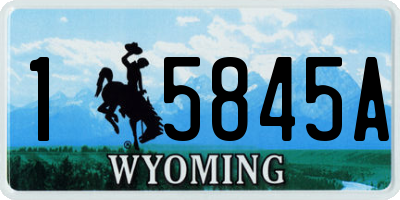 WY license plate 15845A