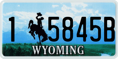 WY license plate 15845B