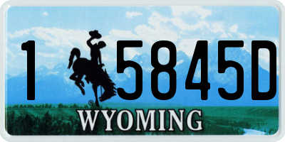 WY license plate 15845D