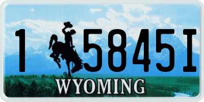 WY license plate 15845I