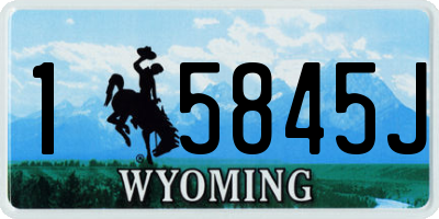 WY license plate 15845J