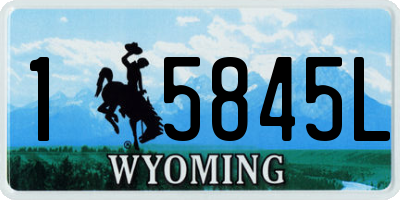 WY license plate 15845L