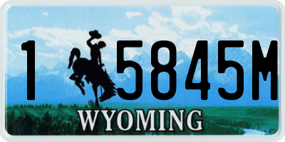 WY license plate 15845M