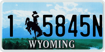 WY license plate 15845N