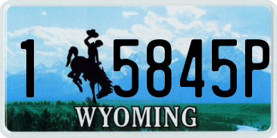 WY license plate 15845P