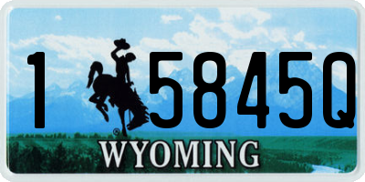 WY license plate 15845Q