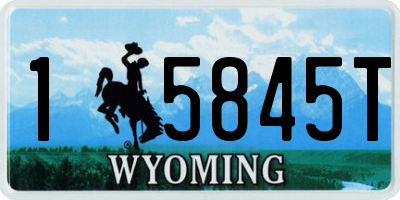 WY license plate 15845T