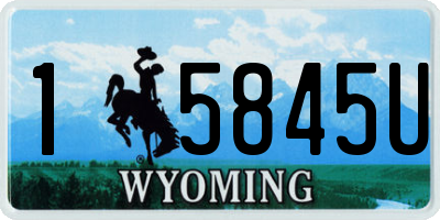 WY license plate 15845U