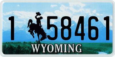 WY license plate 158461