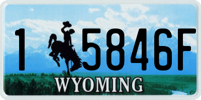 WY license plate 15846F