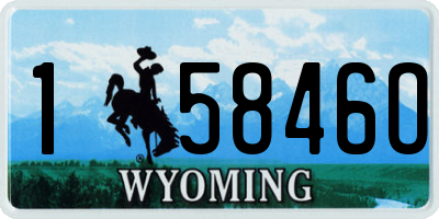 WY license plate 15846O