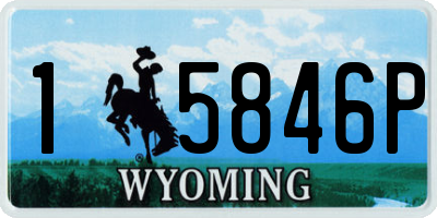 WY license plate 15846P