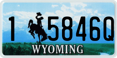 WY license plate 15846Q