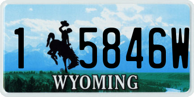 WY license plate 15846W