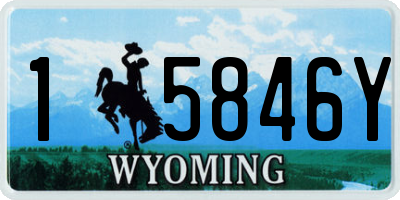 WY license plate 15846Y