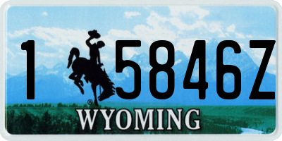 WY license plate 15846Z