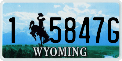 WY license plate 15847G