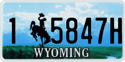 WY license plate 15847H