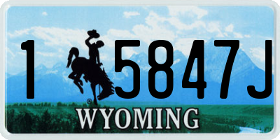 WY license plate 15847J
