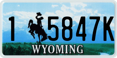 WY license plate 15847K
