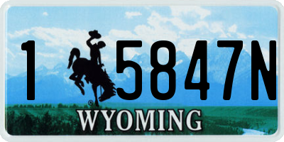 WY license plate 15847N