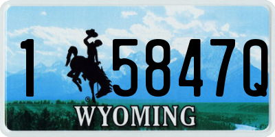 WY license plate 15847Q