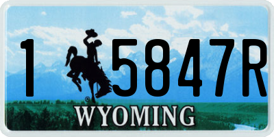 WY license plate 15847R