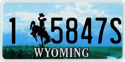 WY license plate 15847S