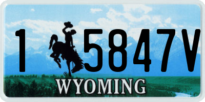 WY license plate 15847V