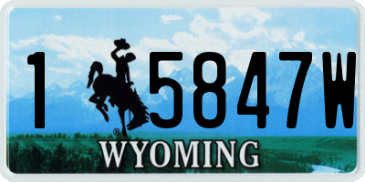 WY license plate 15847W