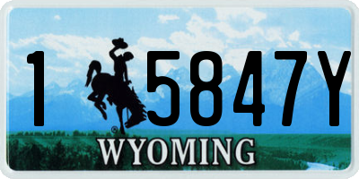 WY license plate 15847Y