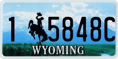 WY license plate 15848C