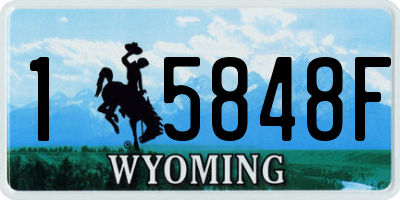 WY license plate 15848F